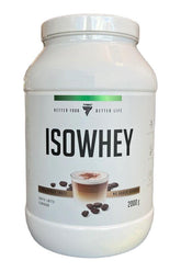 Trec Nutrition Isowhey protein powder in coffee latte flavor, 2000g, high biological value and BCAA.